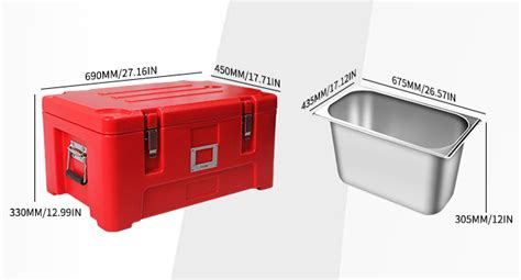 Plieren Insulated Food Pan Carrier, 32Qt / 30 L Hot Box for 